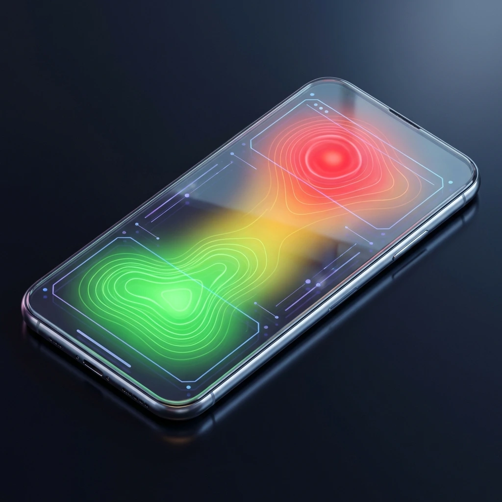 Zones ergonomiques du pouce sur smartphone